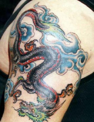 Chinese Dragon Pics Tattoo On Arm